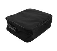 FOMIYES Bolsa De Almacenamiento De Identificación Pequeño Bolsas De Viaje Documento Organizador De Carpetas Bolsa con Cerradura De Combinación Bolsa Organizadora Tela Oxford Negro