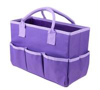 FOMIYES Bolsa de Almacenamiento Multifuncional para Docentes Práctica y Resistente con Compartimentos para Herramientas de Jardinería y Objetos Diversos Color Púrpura Ligera y Duradera