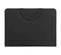 FOMIYES Bolsa de Archivos A4 Cremallera Negra, Carpeta de Hojas Sueltas Multifuncional Portátil, Organizador Ligero para Documentos y Almacenamiento en Oficina y Hogar