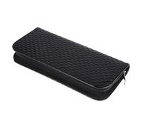 FOMIYES Bolsa de Cuero Negra para Tijeras de Peluquero, Estuche Portátil para Guardar Tijeras de Corte de Pelo, Contenedor Ligero y Duradero para Herramientas de Peluquería Profesional