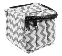 FOMIYES Bolsa para Guardar Esmaltes de Uñas Huecos Gris y Claro Organizador de Maquillaje para Guardar y Transportar Esmaltes de Uñas