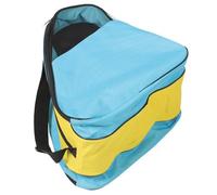 FOMIYES Bolsa para Patines de Ruedas Azul y Amarilla Mochila Porta Patines Transpirable Malla Tamaño Medio para Transportar y Guardar Zapatillas de Patinaje Línea