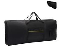 FOMIYES Bolsa para Teclado Electrónico de 61 Teclas Diseño y Acolchado, Funda Ligera y Duradera en Nylon Oxford Negra para Almacenamiento y Uso en Clases de Música