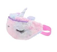 FOMIYES Bolsa Pecho de Peluche Unicornio para Bandolera Cruzada Suave y Color Violeta Bolso Infantil Divertido y Práctico para Snacks y Objetos Pequeños