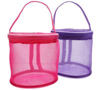 FOMIYES Bolsa Portahilos de Nylon Asa Portátil y Agujeros para Ovillos de Lana, Organizador para Labores de Crochet y Bordado, 2 Piezas 5.51X5.51X5.11 Pulgadas, Adecuado para Uso
