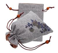 FOMIYES Bolsas Cordón de Tela Natural 2 Piezas Doble Capa Impresión Térmica Almacenamiento Versátil para Pulseras Galletas Bolsas de Embalaje para Fiestas y Celebraciones