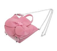 FOMIYES Bolso de cubo para el banquete bolsos de fiesta para mujer bolso bombonera bandolera bolso de cubo bolsa crossbody floral bolso de mano para mujer bolso floral poliéster rosa