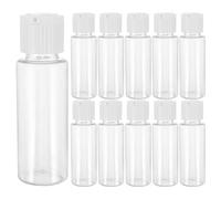 FOMIYES Botellas de Viaje Rellenable de 35 Ml con Bomba y Tapa Plana Envases Transparentes para Crema y Loción Pack de 20 Unidades para Cuidado Facial y Gel de Ducha Envases Cosméticos