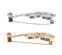 FOMIYES Broche de Violín para Mujer 2 Piezas de Ropa Decoración Elegante Adorno Musical Ocasiones Obsequios Diseño Único