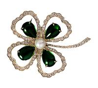 FOMIYES Broche Forma de de Metal para Navidad Accesorio de Decoración para Ropa y Fiesta Pin de Clover para Mujeres y para y
