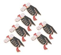 FOMIYES Broches de Graduación de Metal Esmaltado 6 Piezas para Solapa, Insignias Conmemorativas de Graduado en Paquete, Útiles Escolares para Fiesta y Recuerdo de Temporada
