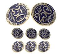 FOMIYES Broches Patrióticos de Metal 8 Piezas 3 Cm para Día Veteranos y Día Independencia, Pin de Solapa Conmemorativo del 250.º Aniversario de Estados Unidos, para Sombreros, Mochilas