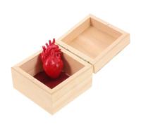 FOMIYES Caja de Corazón Sangriento de Resina y Madera para Bromas con Tapa Abatible, Decoración Única Día de San Valentín y Cafeterías, Obsequio Divertido