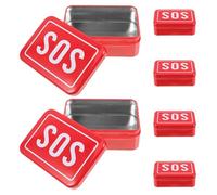 FOMIYES Caja de Herramientas para Supervivencia al Aire Estuche de Metal Pequeño Pastillero de Emergencia Portátil Organizador de Medicamentos para Viajes Contenedor Compacto