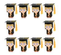 FOMIYES Caja de Obsequio para Graduación Forma de Gorro de Doctor, 10 Piezas de Papel Fácil de Usar y Transportar para Fiestas y Embalaje de Dulces