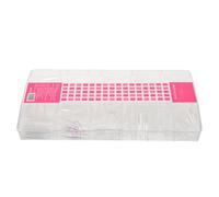 FOMIYES Caja de Uñas Postizas Trapezoidales Transparentes Uñas Largas de Cobertura Total para Fiestas y Salones de Belleza