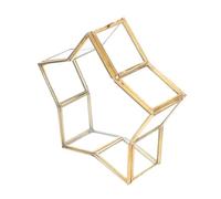 FOMIYES Caja de Vidrio Dorada para Joyas y Objetos Pequeños Botella de Deseos Única en Forma de Estrella para Regalos y Decoración