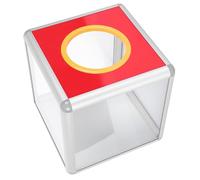 FOMIYES Caja Multifuncional Transparente para Rifas y Votaciones, Urna Cúbica para Eventos Sociales y Campañas de Donación