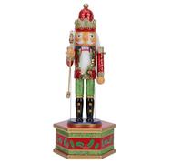 FOMIYES Caja Musical de Cascanueces de Madera de 36 Cm, Adorno Navideño Decorativo Caja Musical Pintada a Mano y Temática de Rey Soldado para Decoración de Fiesta y Escenario Navideño