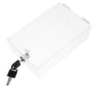 FOMIYES Caja Protectora de Termostato Transparente con Llave, Cubierta Ventilada de Abs, Fácil Instalación para Pared en Casa y Oficina