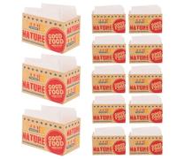 FOMIYES Cajas para Llevar Hamburguesas y Sándwiches de Cartón Kraft Papel Antigrasa 20 Unidades Tamaño Pequeño 10X6X6 CM Bandejas Desechables para Repostería y Snacks Aptas para Picnic