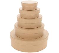 FOMIYES Cajas Redondas Para Galletas y Pasteles, 5 Unidades De Cartón Kraft 6x4x2 Cm, Ideales Para Fiestas y Regalos