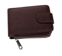 FOMIYES Cartera para Tarjetas de Crédito Hombre PU Marrón Tipo Acordeón