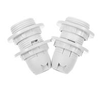 FOMIYES Casquillo de Lámpara E14 Doble Aro, Kit de 2 Piezas para Reparación de Lámparas de Mesa y Pie, Adaptador de Rosca Completa Aislamiento y Excelente Conductividad