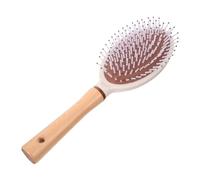 FOMIYES Cepillo de Paleta para Mujer con Mango de Madera Desenredante y Masajeador de Cabelludo para Cabello Rizado Seco o Húmedo Cepillo Resistente y Duradero para Diario