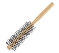 FOMIYES Cepillo Definidor de de Madera con Cerdas de Nylon Cepillo Redondo Compacto para y Secado con Aire Mango Ergonómico Antideslizante para Control Cabello Rizado