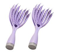 FOMIYES Cepillo Desenredante Para Pelo Ondulado Mini Cepillo Para Bolso Peine Para Cortar Cabello Rizos Húmedo o Seco 2pcs