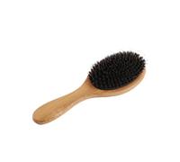 FOMIYES Cepillo Masajeador de Cerdas Naturales para Cabello Rizado y Encrespado Peine Curvo Ergonómico de Madera Ligera Antiestático para Hombres y Mujeres para Cabello Seco y Mojado