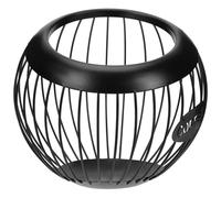 FOMIYES Cesta de Almacenamiento de Hierro Negro Estilo Europeo, Cesta Creativa para Frutas y Frutos Secos, Soporte Compacto para Cocina y Organización de Alimentos, 1 Unidad