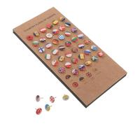 FOMIYES Chinchetas de Mapa Europa 46 Piezas Banderas Coloridas para Tablones de Corcho, Tachuelas Decorativas Educativas para Oficina, Aula y Uso Escolar