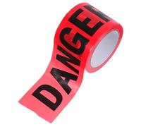 FOMIYES Cinta de Seguridad No Adhesiva Roja y Negra 75 MM X 100 M, Cinta de Precaución para Escenas de Crimen y Construcción, Resistente Intemperie y Material PE Elástico Durable