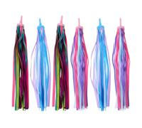 FOMIYES Cintas Decorativas para Manillares de Bicicletas Infantiles Borlas de Colores 3 Piezas por Set para Patinetes y Bicicletas de Equilibrio Accesorios para Niñas y Fácil