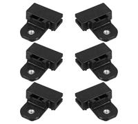 FOMIYES Clip de Retención para Canal de Vidrio de Puerta, 6 Unidades de Plástico Negro, Soporte para Regulador de Ventana Compatible Automóviles y Camiones, Reparación y Ajuste de