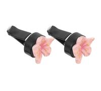 FOMIYES Clip de Ventilación para Ambientador de Coche Diseño 3d de Flor Rosa, de Clips para Aire Acondicionado, Aroma Duradero, Compatible Todos los Modelos, Accesorio Decorativo