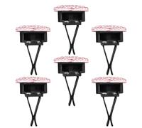 FOMIYES Clip Decorativo para Ventilación de Coche Forma de Corazón 6 Unidades Color Rosa Gemas de Imitación Difusor de Fragancia para Aire Acondicionado Accesorio para Ambientador