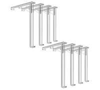 FOMIYES Clips de Fijación para Cortinas y Persianas Verticales, 8 Piezas de Plástico Transparente Soporte en Ángulo para Montaje en Ventanas y Estores