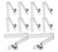 FOMIYES Clips de Resorte Botón Pulsador de Acero Niquelado 6mm, 10 Unidades, Doble y Simple Cabeza, para Varillas de Tienda, Paraguas y Reparación de Kayak, Accesorios Resistentes