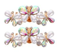 FOMIYES Clips Decorativos para Zapatos de Tacón Gemas de Imitación, Hebillas Elegantes de Cristal para Mujer, Accesorios Desmontables para Boda y Fiesta, Color Multicolor,