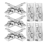 FOMIYES Clips Metálicos para Documentos con Resorte y Palanca, Abrazaderas de Metal Plateadas de Alta Resistencia, Superficie Lisa Antirayaduras, 10 Unidades para Oficina y Escuela