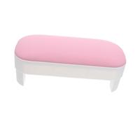 FOMIYES Cojín para Reposamanos de Manicura de Cuero Pu Portátil, Almohada Antideslizante para Uñas, Tamaño Compacto, Soporte Ergonómico para Salón y Uso Viajero, Color Rosa