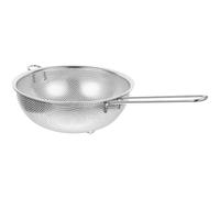FOMIYES Colador de Acero Inoxidable Asa Única 19.2 Cm, Filtro de Malla Fina para Escurrir y Lavar Arroz, Frutas y Verduras, Cesta Multifuncional para Cocina y Fritura