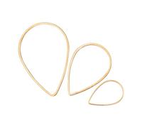 FOMIYES Colgantes para Hacer Joyas DIY 60 Piezas Colgantes de Cobre Dorados en Forma de Gotas Geométricas Tamaños 22X32Mm 17X25Mm y 11X16Mm Accesorios para Kit de Joyería y