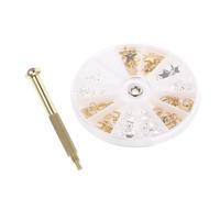 FOMIYES Colgantes para Uñas DIY con Herramienta de Perforación Accesorios Seguros y Duraderos para Manicura Compacto Portátil para Decoración Profesional y Manualidades Color Aleatorio
