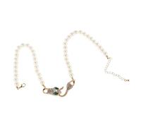 FOMIYES Collar Ajustable para Niñas con Perlas de Imitación Gargantilla Serpiente con Cristales Brillantes Diseño Único Elegante para Fiestas y Diario