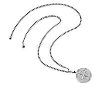 FOMIYES Collar Colgante Brújula Vintage Inoxidable para Mujer Gargantilla con Protector y Retro Joyería de Clavícula Unisex para Diario y