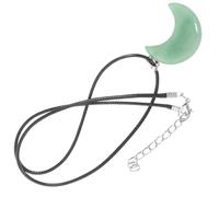 FOMIYES Collar Colgante de Jade Natural Colgante Lunar de Jade Nefrítico Artesanal Collar Sencillo y Elegante para Mujer Joyería de Piedra Preciosa Adecuado para Ocasiones Obsequios